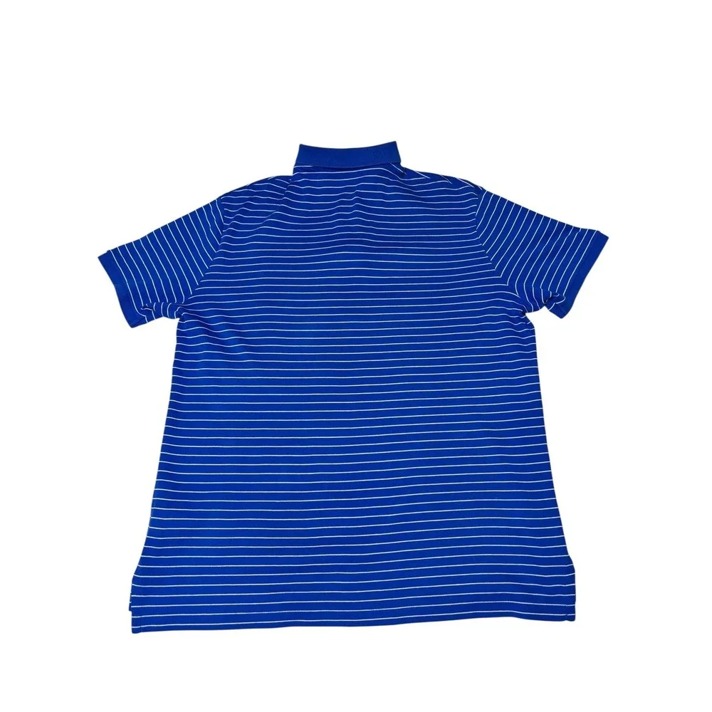 Polo‎ Ralph Lauren Men's Blue Striped Polo Shirt Casual Golf Preppy Medium